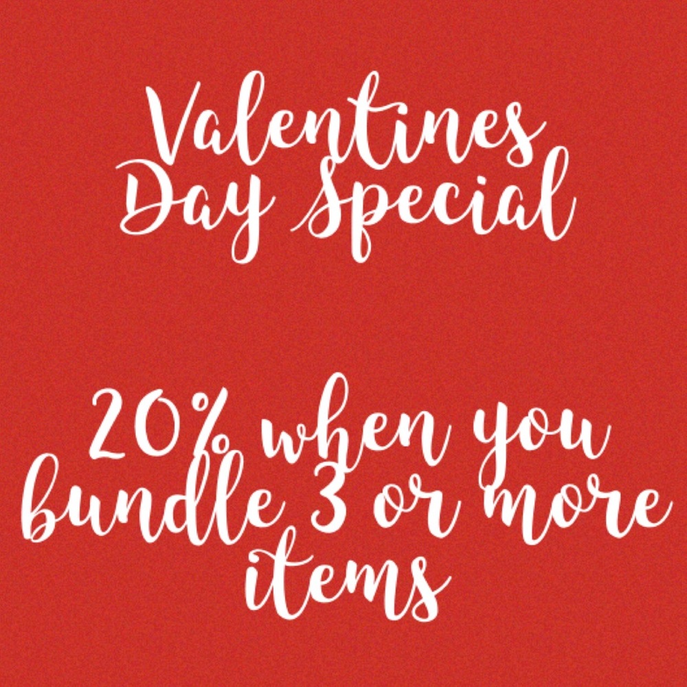 SALE!!!! Bundle 3 or more items and save 20%